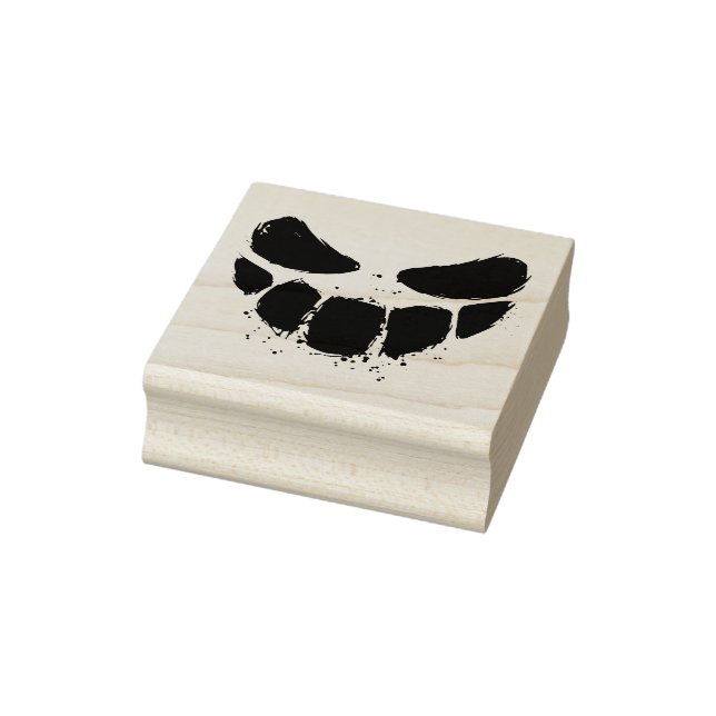 Spooky Face Rubber Stamp (Stamp)