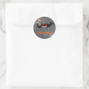 Spooky Fangtastic Halloween Party Classic Round Sticker