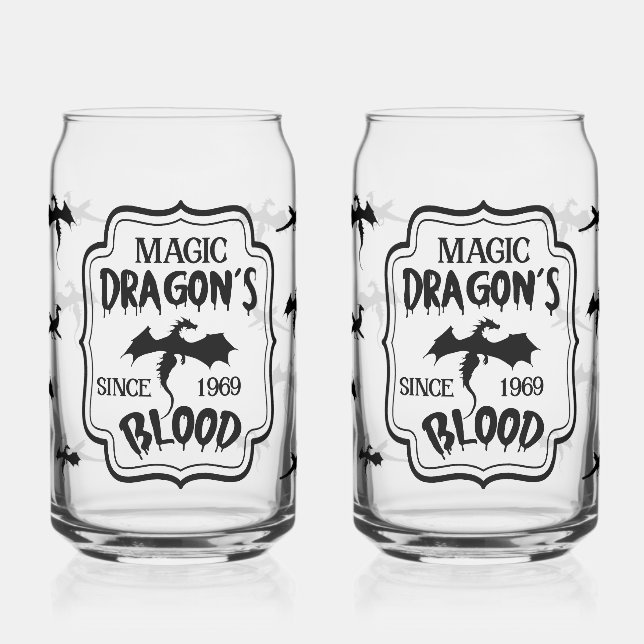 Spooky Fantasy Gothic Drink Glass (Left)