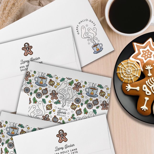 Spooky Festive Halloween Christmas Holiday Card Envelope (Creator Uploaded)