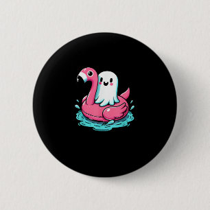 Spooky Flamingo Funny Spooky Summer Summerween 6 Cm Round Badge
