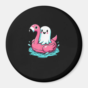 Spooky Flamingo Funny Spooky Summer Summerween Magnet