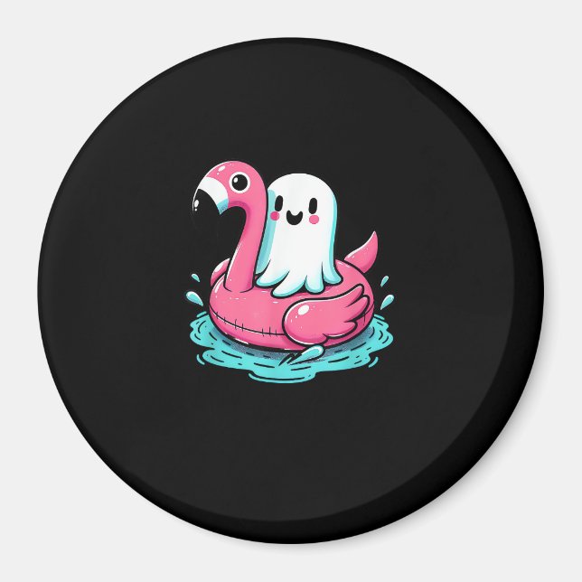 Spooky Flamingo Funny Spooky Summer Summerween Magnet (Front)