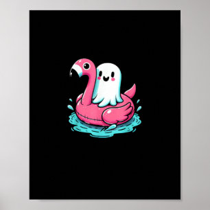 Spooky Flamingo Funny Spooky Summer Summerween Poster
