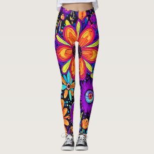 Spooky Floral Art Leggings