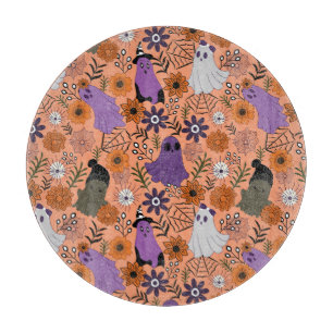 Spooky floral cutting board