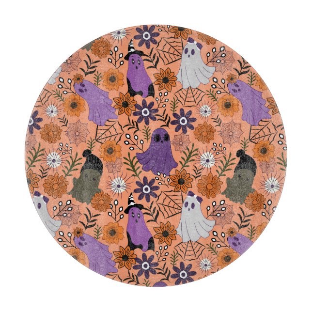Spooky floral cutting board (Front)
