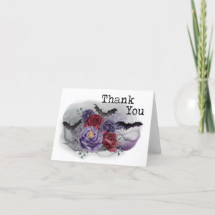 Spooky Floral Thank You Card 