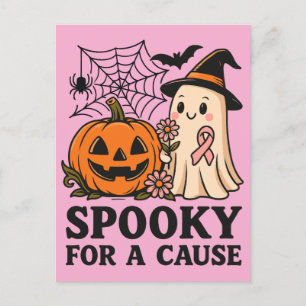 Spooky for a Cause – Cute Ghost Halloween Holiday Postcard