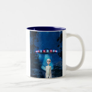 Spooky Forest UFO Close Encounter Mug