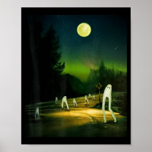 Spooky Fresno Nightcrawler Sighting Cryptid Poster
