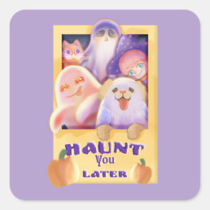 Spooky Friends Square Sticker