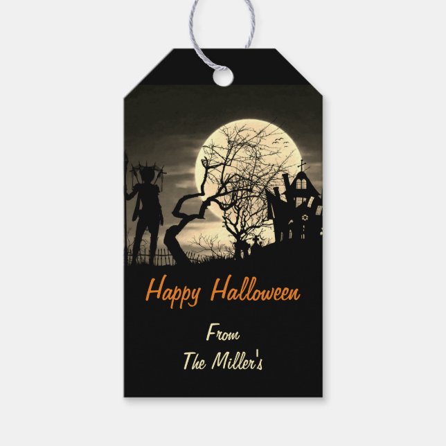 Spooky Full Moon Gift Tags (Front)