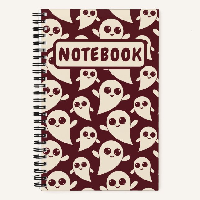 Spooky Fun and Cute Ghosts for Halloween Notebook (Front)