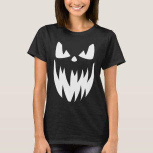 Spooky Fun Creepy Pumpkin Jack O Lantern Face   T-Shirt