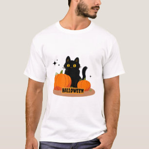 Spooky & Fun Halloween T-Shirt – Pumpkins, Cats,