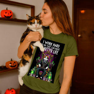 Spooky Funny Cat Quote   Cat Is the Boss T-Shirt