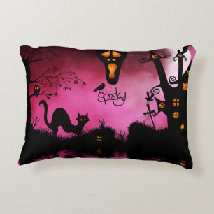 Spooky, funny halloween design decorative cushion