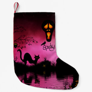 Spooky, funny halloween design small christmas stocking