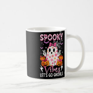 Spooky Funny Vibes Halloween Ghouls Cute Boo Bow T Coffee Mug