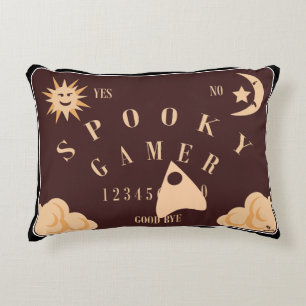 Spooky Gamer Fun Boardgame Illustration Decorative Cushion