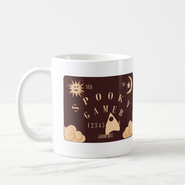 Spooky Gamer Fun Boardgame Slogan Coffee Mug (Left)