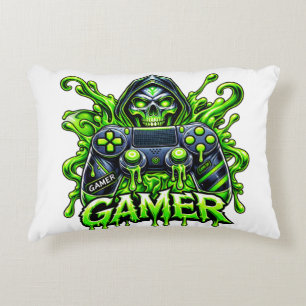 Spooky Gaming – Halloween Gamer Ghost Controller  Decorative Cushion