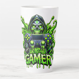 Spooky Gaming – Halloween Gamer Ghost Controller Latte Mug