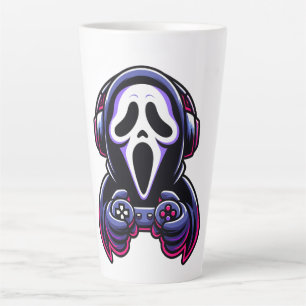 Spooky Gaming – Halloween Gamer Ghost Controller Latte Mug