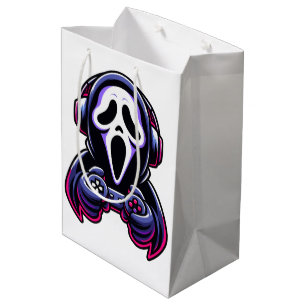 Spooky Gaming – Halloween Gamer Ghost Controller Medium Gift Bag