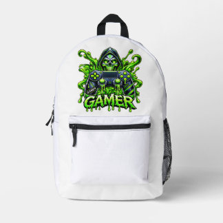 Spooky Gaming – Halloween Gamer Ghost Controller Printed Backpack