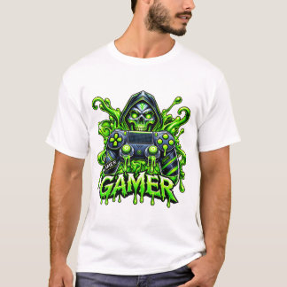 Spooky Gaming – Halloween Gamer Ghost Controller T-Shirt
