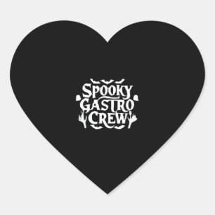 Spooky Gastro Crew Gastro Nurse Halloween Classic Heart Sticker