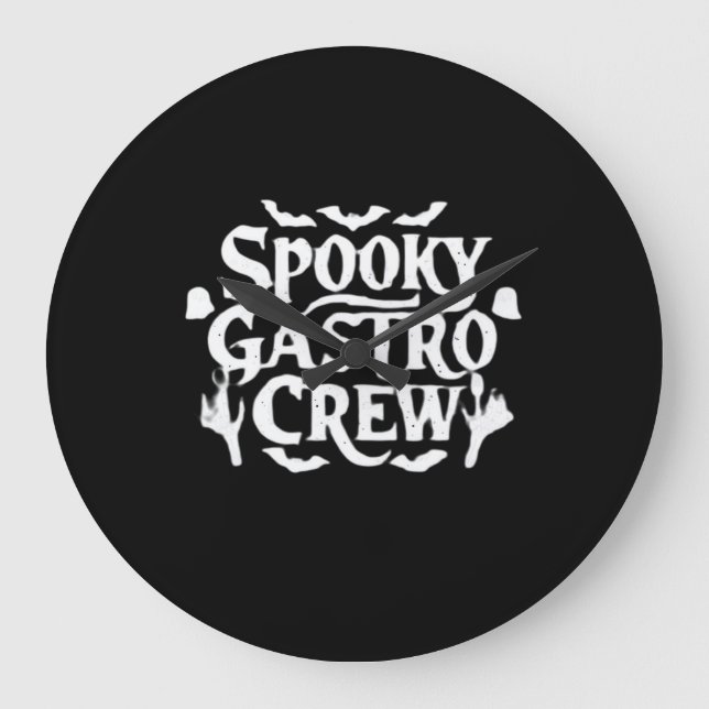 Spooky Gastro Crew Gastro Nurse Halloween Classic  Large Clock (Front)