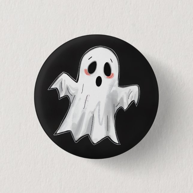 Spooky Ghost 3 Cm Round Badge (Front)