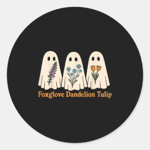 Spooky Ghost Anti Trump Halloween  Classic Round Sticker