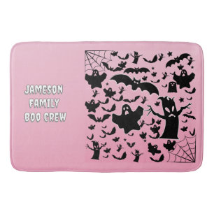 Spooky Ghost Boo Crew Family Art Bath Mat