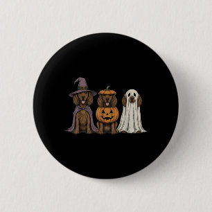 Spooky Ghost Boykin Spaniel Pumpkin Halloween Dog 6 Cm Round Badge