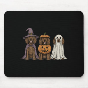 Spooky Ghost Boykin Spaniel Pumpkin Halloween Dog Mouse Pad