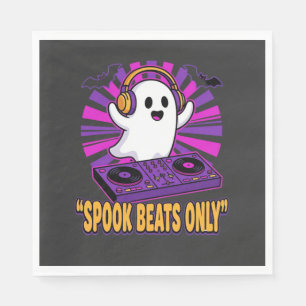 Spooky Ghost DJ Halloween Beats Design_1 Napkin