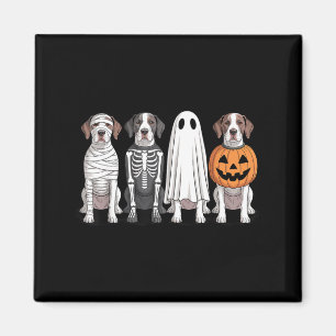 Spooky Ghost English Pointer Pumpkin Halloween Dog Magnet