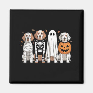 Spooky Ghost English Setter Pumpkin Halloween Dog Magnet