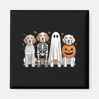 Spooky Ghost English Setter Pumpkin Halloween Dog Magnet