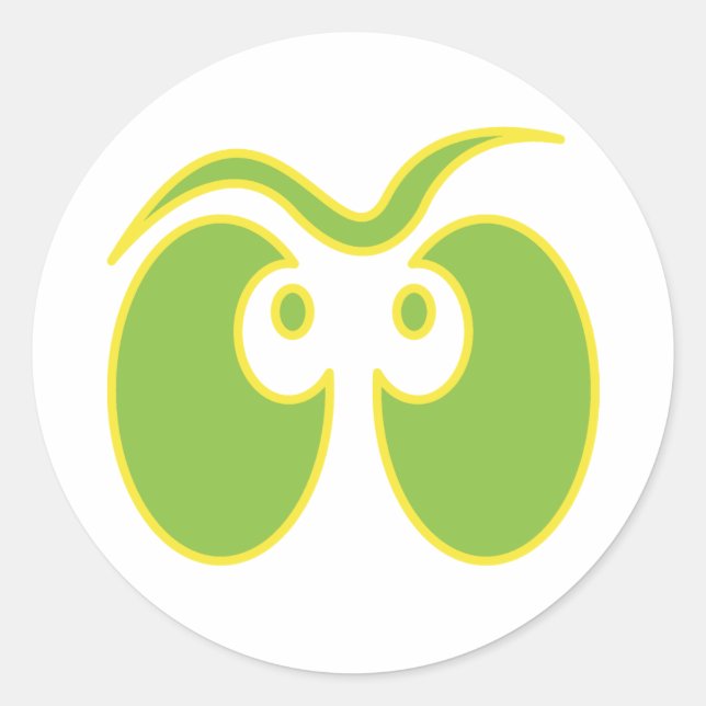spooky ghost eyes classic round sticker (Front)