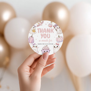 Spooky Ghost First Birthday Thank You Favour Tags