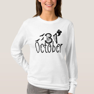 Spooky Ghost Halloween 31 October T-Shirt