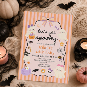 Spooky Ghost Halloween Birthday Invitation