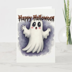 Spooky Ghost Halloween Card