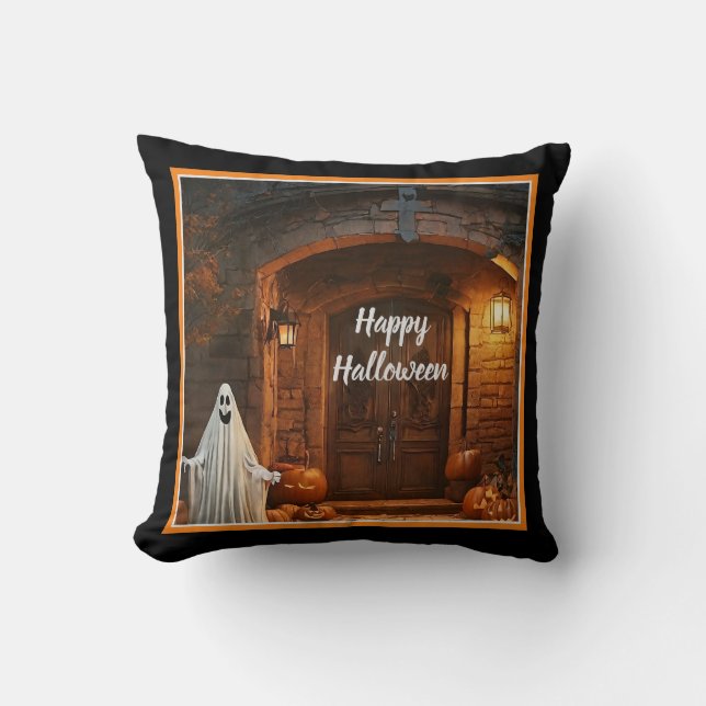 Spooky Ghost Halloween Collection Cushion (Front)