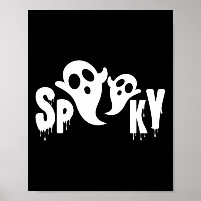 Spooky Ghost - Halloween Design  Poster (Front)